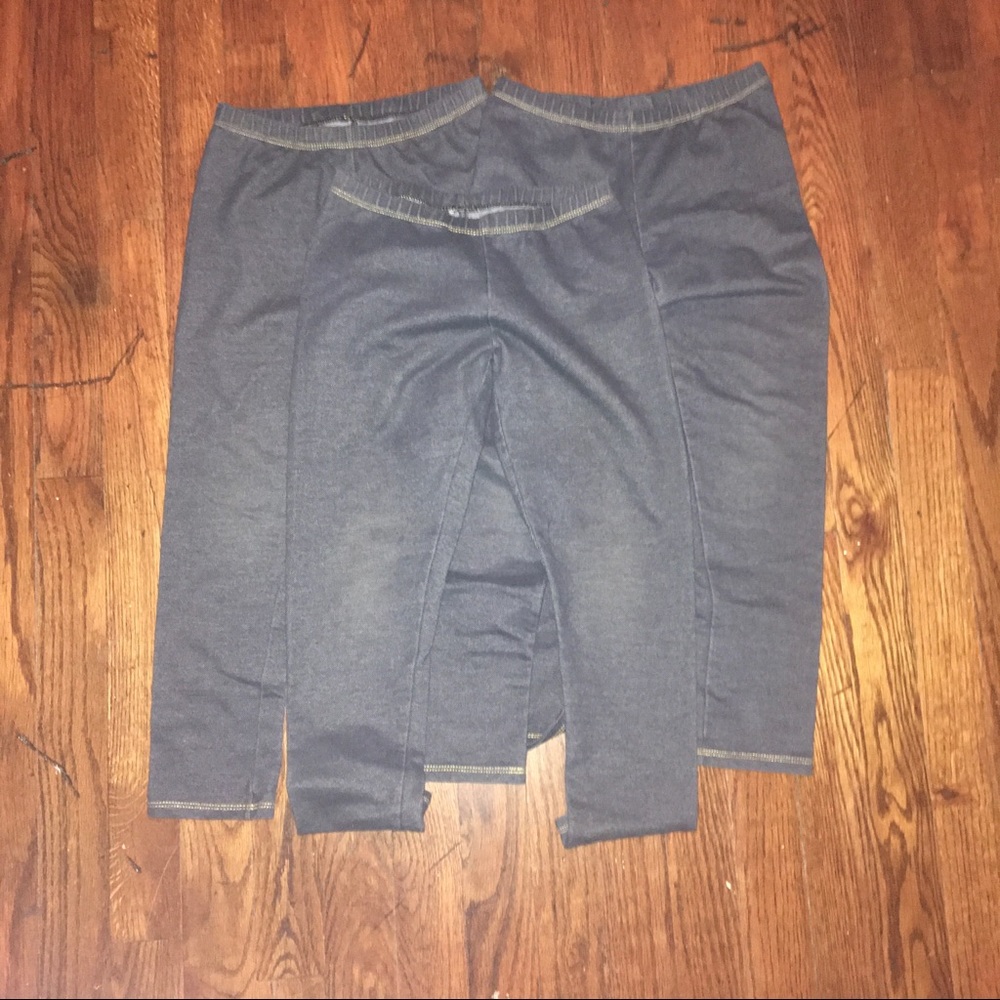 3  Ankle Length  Denim Leggings